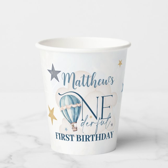 Vasos De Papel Oso en un globo de 236 ml (Anverso)