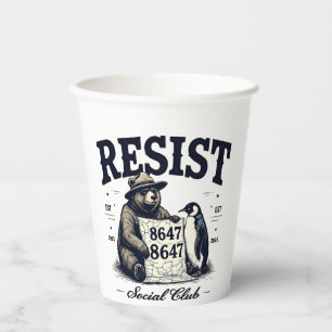 Vasos De Papel Oso resiste Proteger Parque Nacional Anti Trump 86