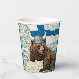 Vasos De Papel Oso Viking de Finlandia, Art Nouveau de la Fox del