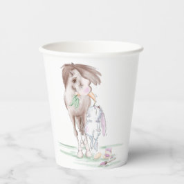Vasos De Papel Oster Party mit Pferd und Osterhase, pappgeschirr