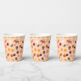 Vasos De Papel Otoño Adorable