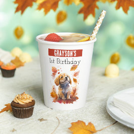 Vasos De Papel Otoño vibes Cuppy - 1er cumpleaños -