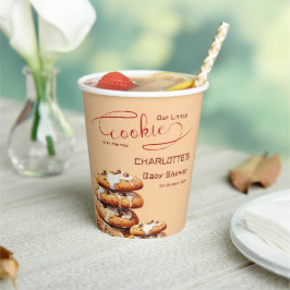 Vasos De Papel Our Little Cookie Is On The Way Cute Baby Shower