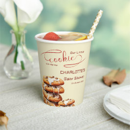 Vasos De Papel Our Little Cookie Is On The Way Cute Baby Shower