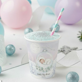 Vasos De Papel Our Little Snowbaby is on the way Winter snow 