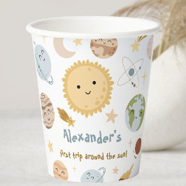 Vasos De Papel Outer Space Birthday First Trip Birthday Paper