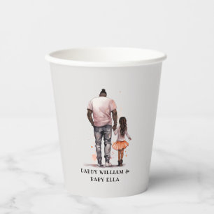 Vasos De Papel Padre e hija negros personalizados (4)