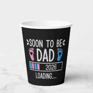 Vasos De Papel Padre Pronto a Ser 2026 Anuncio de Embarazo en Car