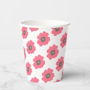 Vasos De Papel Paint Paint Whimp Flower Paper Cup