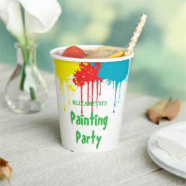 Vasos De Papel Painting Party Kids Birthday