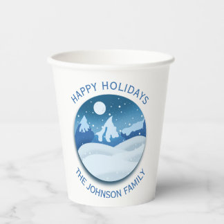 Vasos De Papel Paisaje helado pacífico personalizado