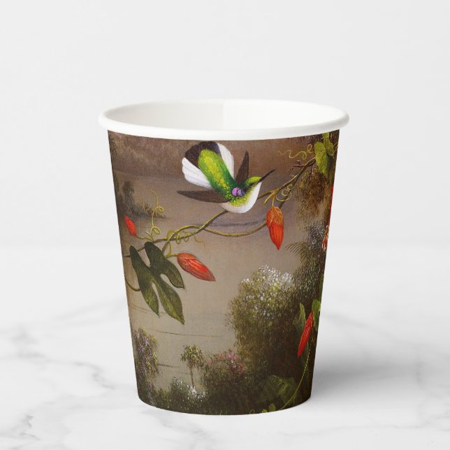 Vasos De Papel Paisaje tropical con 10 Hummingbirds Heade (Izquierda)