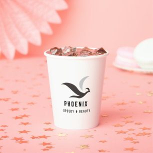Vasos De Papel pájaro negro de lujo belleza mosca alas entrega rá
