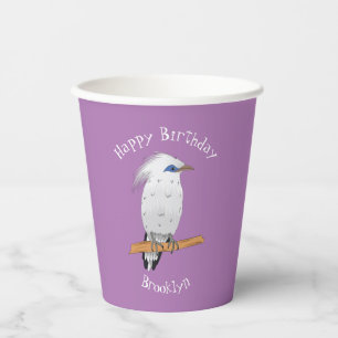 Vasos De Papel Pájaro tropical exótico de Bali Mina