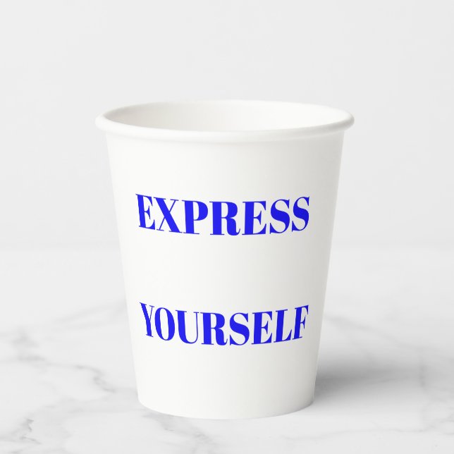 Vasos De Papel Palabras motivacionales diseño inspirador lindo (Anverso)