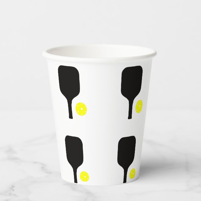 Vasos De Papel Palas y bolas de pelota (Anverso)