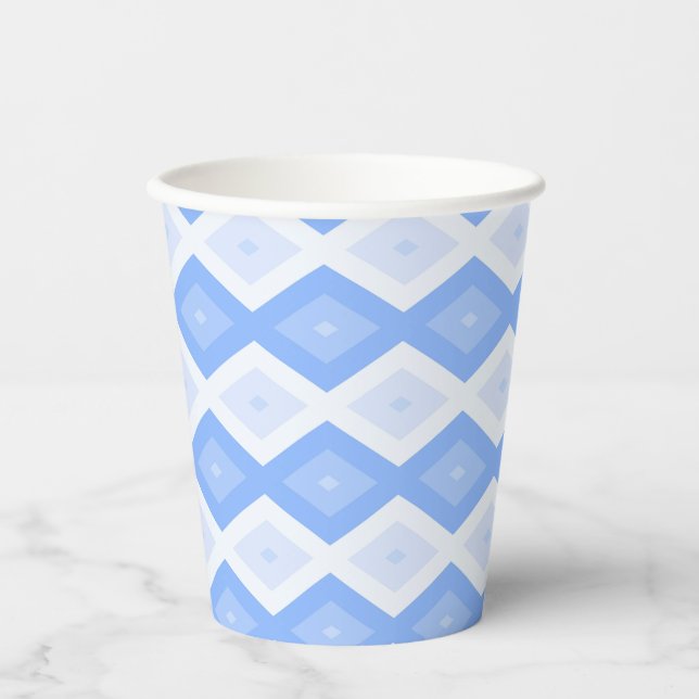 Vasos De Papel Pale blue diamond pattern (Anverso)