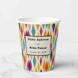 Vasos De Papel Palm Springs Diamonds Boda moderno de medio siglo