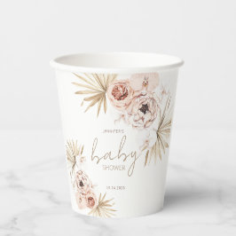 Vasos De Papel Pampas Grass Boho Bohemian Baby Shower
