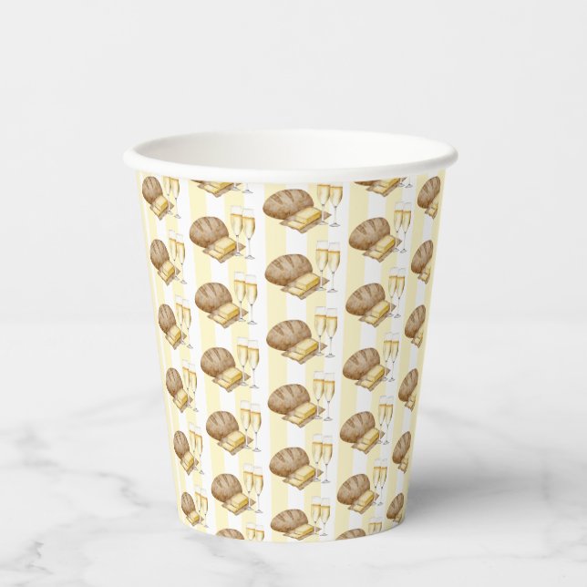 Vasos De Papel Pan con Mantequilla y Fiesta de Despedida de Solte (Anverso)