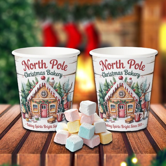 Vasos De Papel Panadería de Navidad del Polo Norte (Subido por el creador)