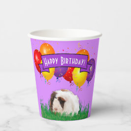 Vasos De Papel Pancarta de los niños cumpleaños de Guinea Globos