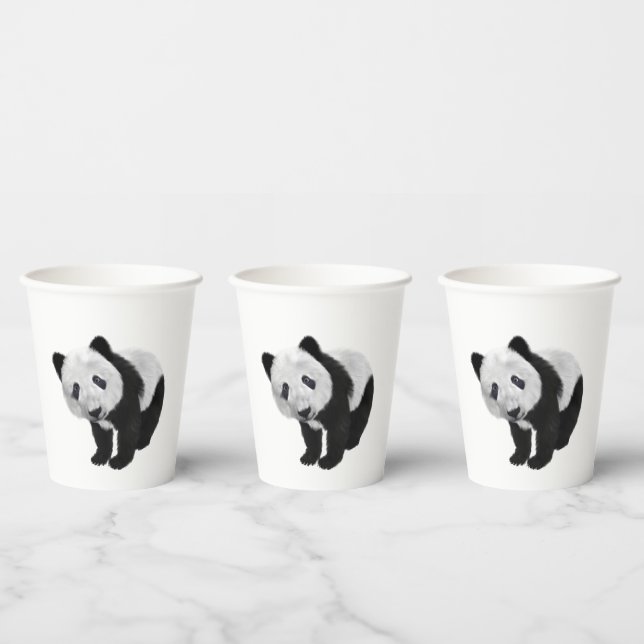 Vasos De Papel Panda Cub (Multi)