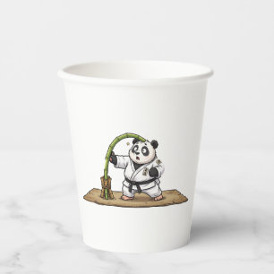 Vasos De Papel Panda de Karate Divertido Fracaso de Artes Marcial