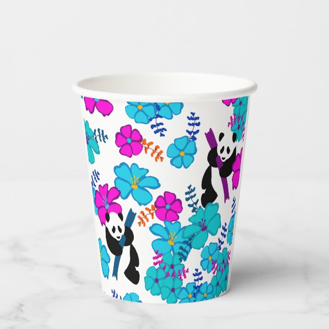Vasos De Papel Panda Paradise Bloom (Reverso )