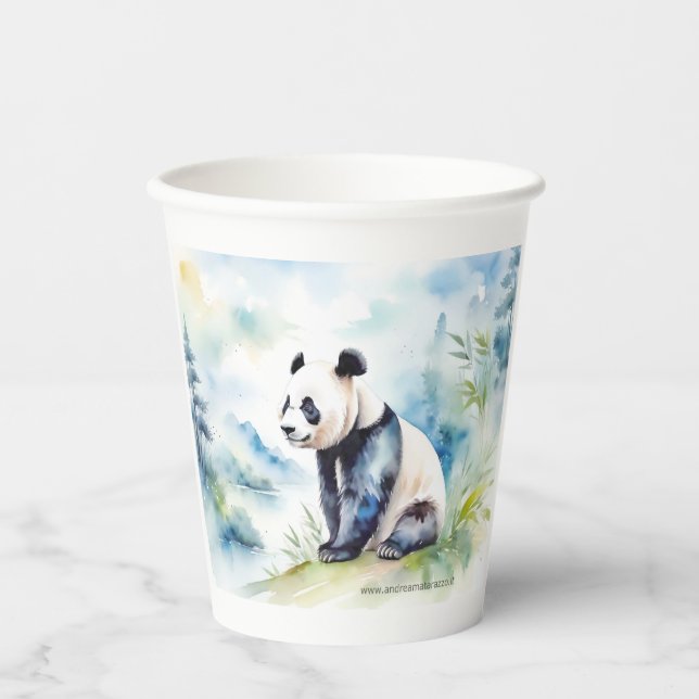 Vasos De Papel Panda trae buena suerte (Anverso)
