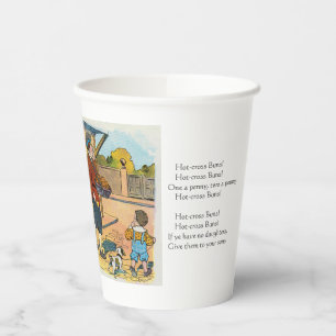 Vasos De Papel Panes de cruz caliente, imagen de rima de uva madr