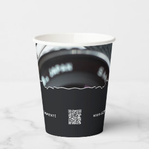 Vasos De Papel Panógrafos promocionales de papel blanco y negro
