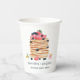Vasos De Papel Panqueques y Pacificadores Baby Shower Brunch