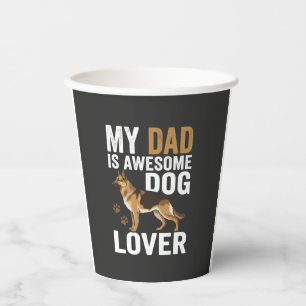 Vasos De Papel Papá Amante de los Perros es Increíble