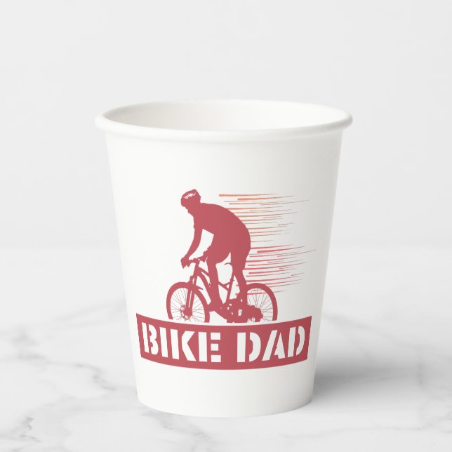 Vasos De Papel Papá en bicicleta (Anverso)