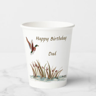 Vasos De Papel Papá, Gracias Mallard Arriba De Los Cócteles, Un R