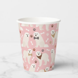 Vasos De Papel Papas y tazas de papel de huesos en los grandes Pi
