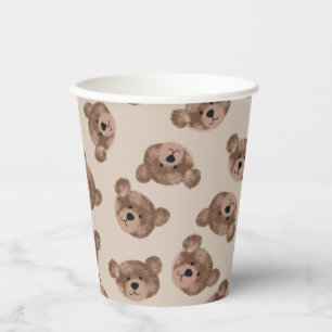 Vasos De Papel Papel Baby Shower de cumpleaños de Teddy Bear