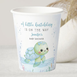 Vasos De Papel Papel Baby Shower de Sea Turtle Hatching Boy