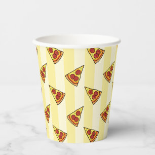 Vasos De Papel Papel de ajuste del patrón Pizza