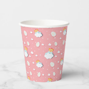Vasos De Papel Papel de corte en el patrón de huevos y polluelos 