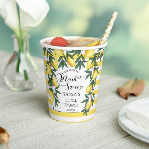 Vasos De Papel Papel de ducha tropical para las novias en el esqu