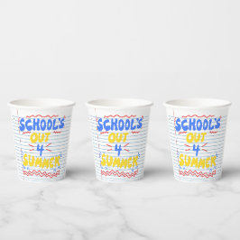 Vasos De Papel Papel de hojas sueltas Fin de clases
