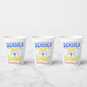 Vasos De Papel Papel de hojas sueltas Fin de clases