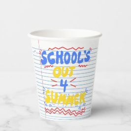 Vasos De Papel Papel de hojas sueltas Fin de clases