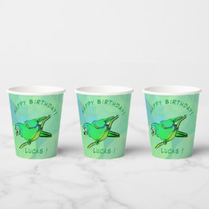 Vasos De Papel Papel de papagayo de cumpleaños feliz