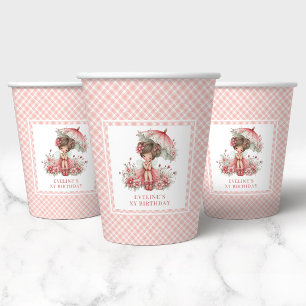 Vasos De Papel Papel para Cumpleaños de Hada Bonita Mágica Floral