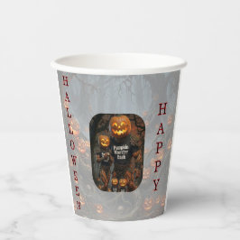 Vasos De Papel Papel para fiesta de monstruos de calabaza espeluz