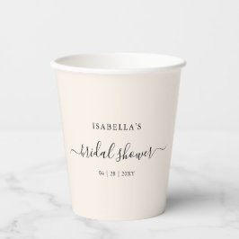 Vasos De Papel Papel Personalizado Beige para Despedida de Solter