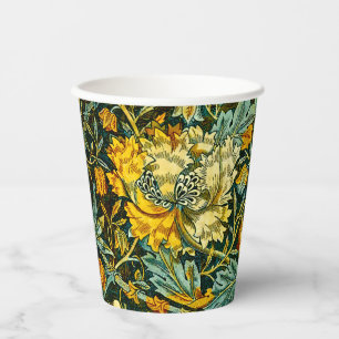 Vasos De Papel Papel pintado floral de madreselva Gold de William